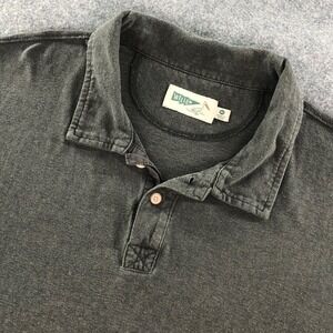 Wellen Mens Polo Shirt XL Gray Hemp Short Sleeve Regular Fit Casual